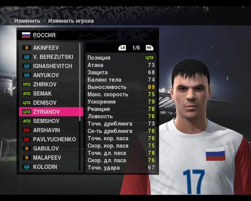 Pro Evolution Soccer 2010 - Сборная России в PES 2010.